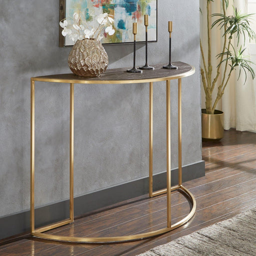 Buy Console Table - Half Round Metal & Marble Console Table by Handicrafts Town on IKIRU online store
