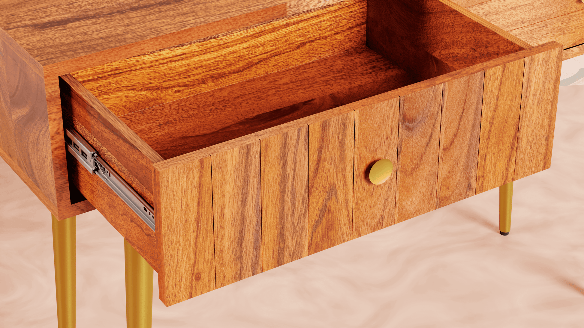 Buy Console Table - Slat Console Table | Sofaside Table with Drawer by Artisan Manor on IKIRU online store