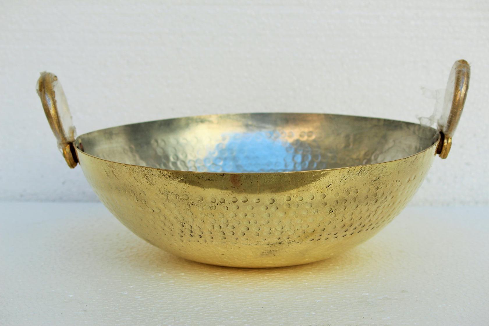 Buy Cookware - Traditional Peetal kadai For Cooking | Brass Wok For Home & Restaurant by Indian Bartan on IKIRU online store