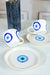Buy Cups & Mugs - Beautiful Ceramic Evil Eye Cup & Saucer Set | White Serveware For Dining Table & Home by Arte Casa on IKIRU online store