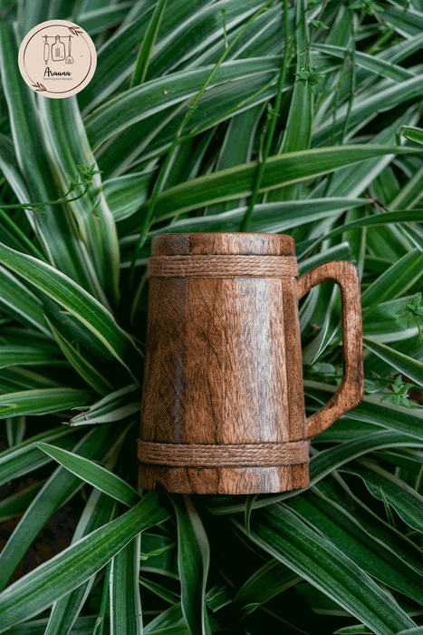 Buy Cups & Mugs - Bulbul Brown Wooden Beer Mug For Barware & Drinkware by Araana Home on IKIRU online store