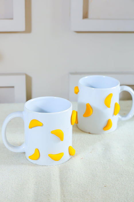 Buy Cups & Mugs - Ceramic White Banana Mug For Tea & Coffee | Decorative Cup For Kitchen & Gifting by Arte Casa on IKIRU online store
