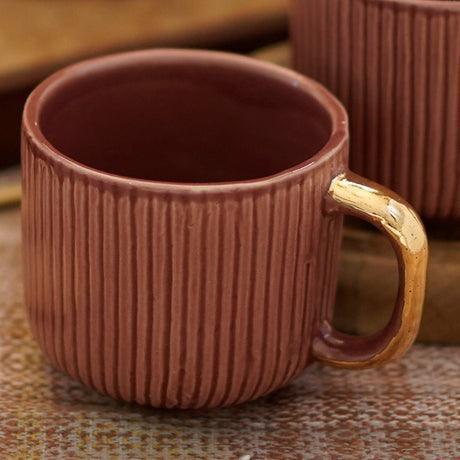 Buy Cups & Mugs - Cheapora Hand Cast Ceramic Tea & Coffee Cups Set Of 2 For Kitchenware And Gifting by Courtyard on IKIRU online store