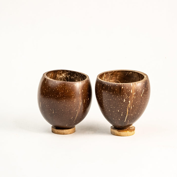 Buy Cups & Mugs - Coconut Cup | Natural & Handmade - Set of 2 by Thenga on IKIRU online store