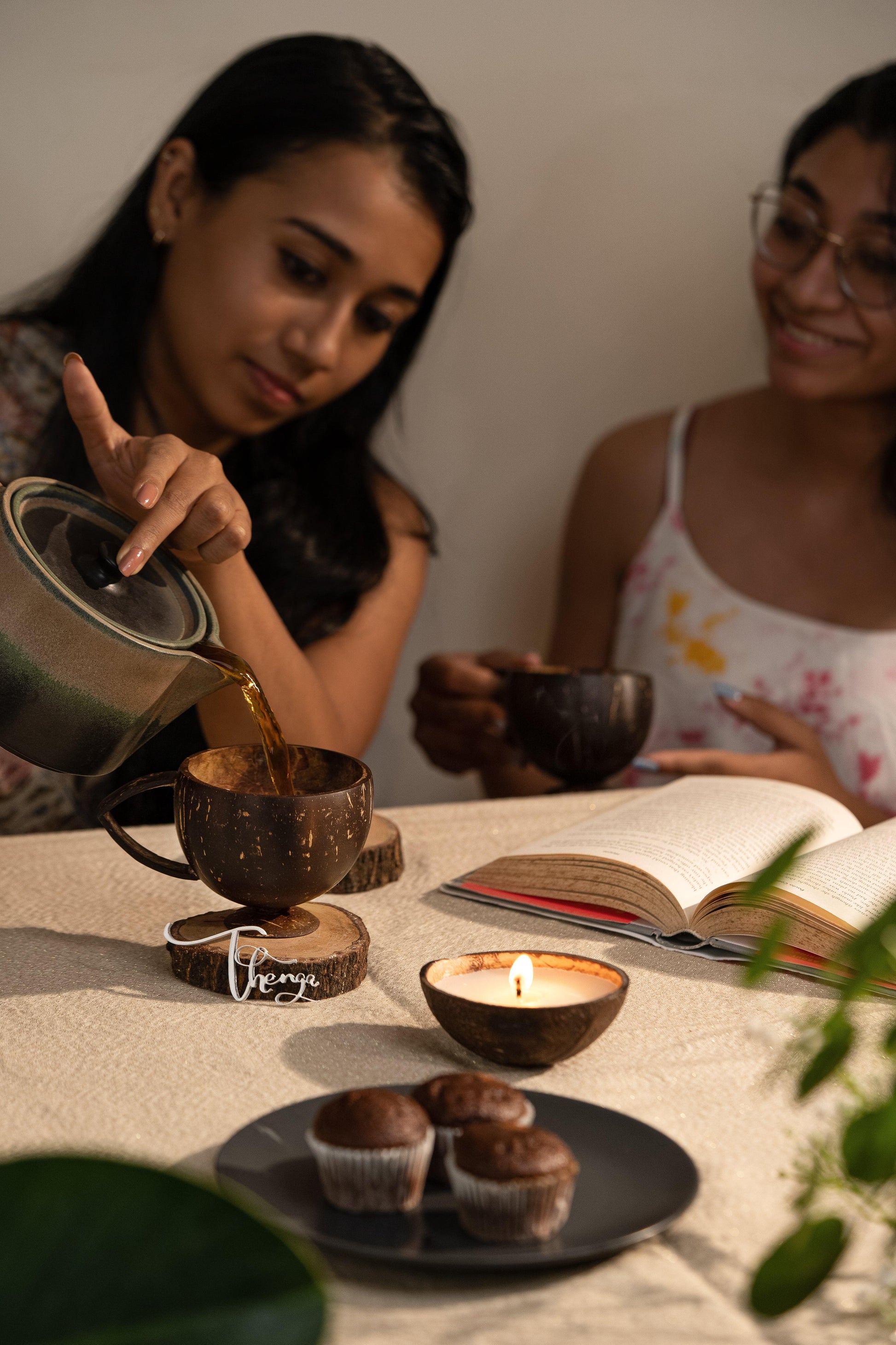 Buy Cups & Mugs - Coconut Teacup - Set of 2 by Thenga on IKIRU online store