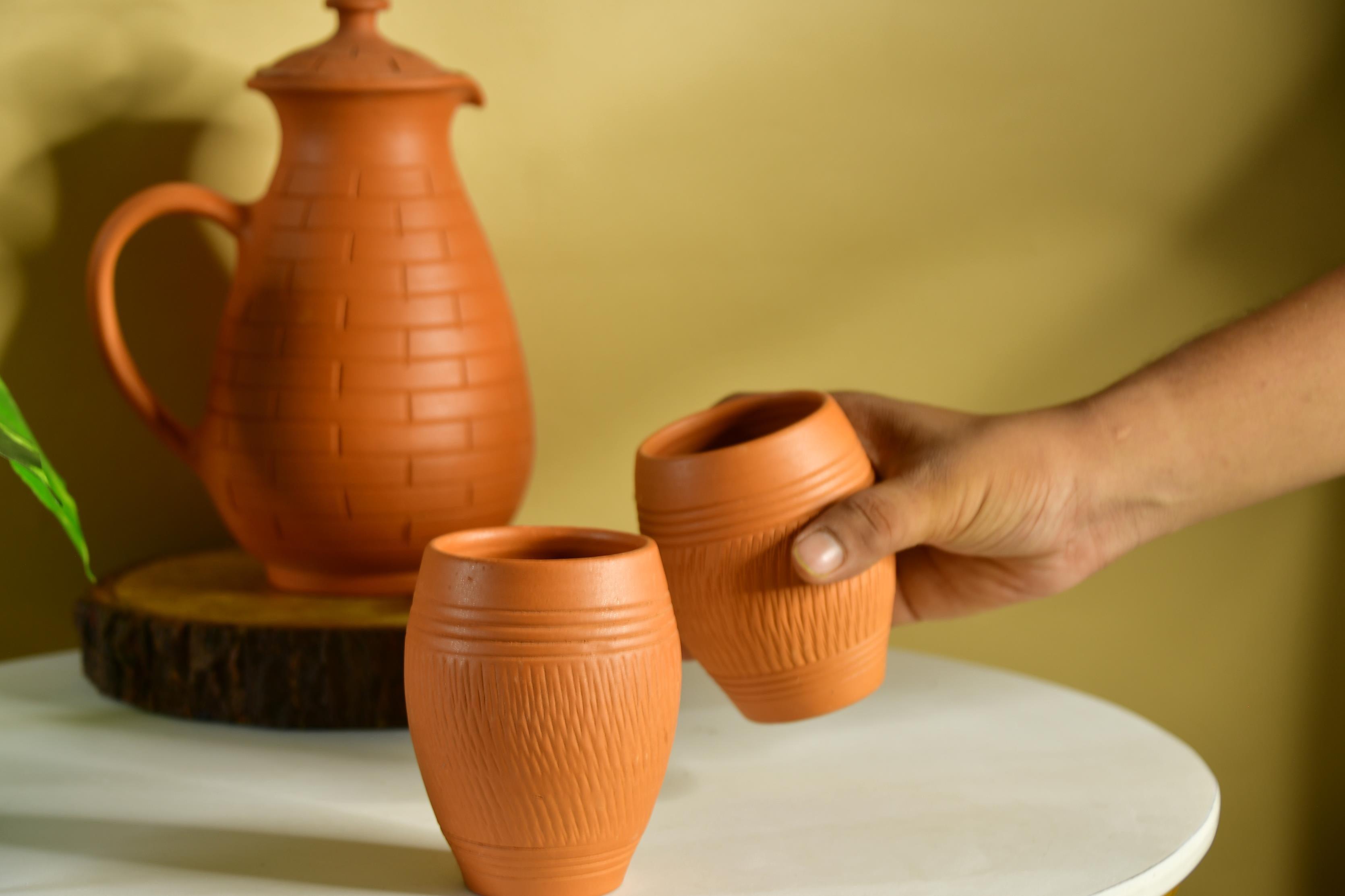 Buy Cups & Mugs - Lassi Mug Set: Artisanal Elegance, Functional Design by Sowpeace on IKIRU online store