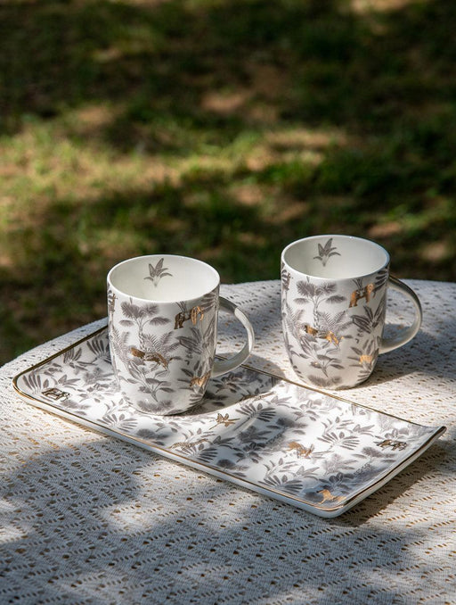 Buy Cups & Mugs - Madagascar Mug & Platter Set for Dining | Coffee Cups with Tray Set by The Table Fable on IKIRU online store