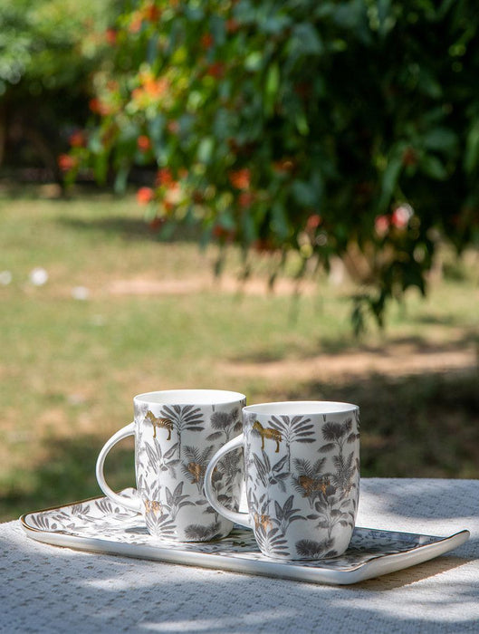 Buy Cups & Mugs - Madagascar Mug & Platter Set for Dining | Coffee Cups with Tray Set by The Table Fable on IKIRU online store