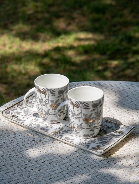 Buy Cups & Mugs - Madagascar Mug & Platter Set for Dining | Coffee Cups with Tray Set by The Table Fable on IKIRU online store