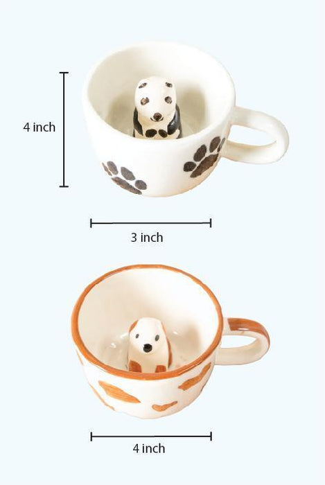 Buy Cups & Mugs - Pet Lover Cup Combo | Cups for Gifting | Handmade Mugs for Coffee Lover by Arte Casa on IKIRU online store