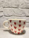 Buy Cups & Mugs - Red & White Ceramic Heart Tea and Coffee Cup For Kitchen & Dining by Ceramic Kitchen on IKIRU online store