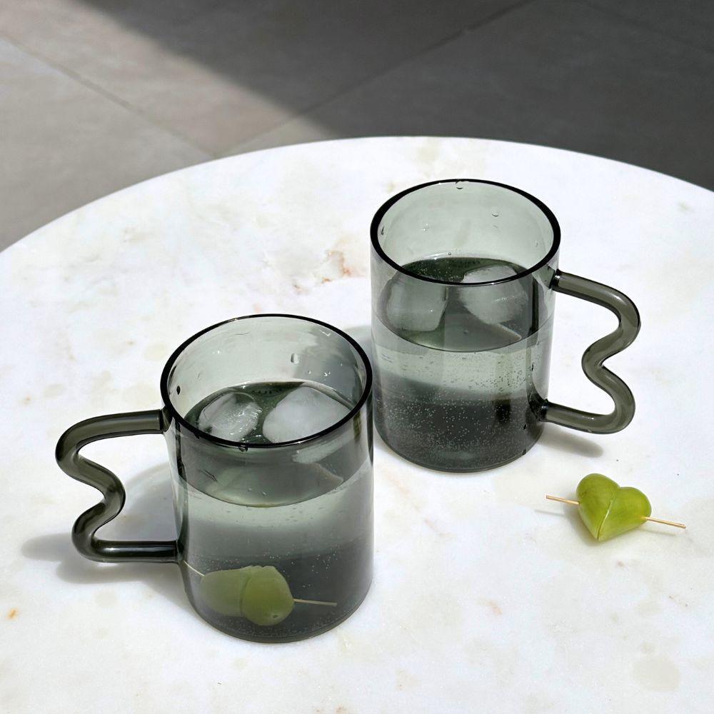Buy Cups & Mugs - Swirl Glass Cups by Muun Home on IKIRU online store