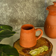 Buy Cups & Mugs - Terracotta Tea Cup Brown Curved | Eco-friendly Coffee Mug For Serving by Sowpeace on IKIRU online store