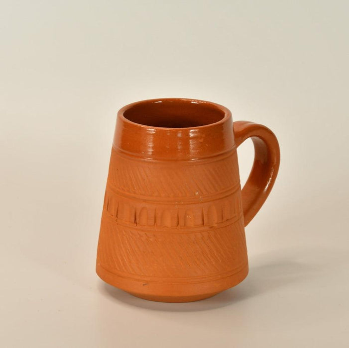 Buy Cups & Mugs - Terracotta Tea Cup Brown Curved | Eco-friendly Coffee Mug For Serving by Sowpeace on IKIRU online store