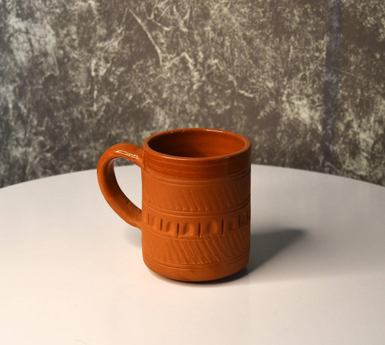 Terracotta Tea Cup Brown | Eco-friendly Clay Mug For Serving
