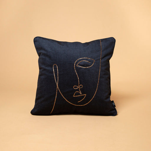 Buy Cushion cover - Contoure Black Soft Cushion Cover | Cushion Cover for Home Decor by Chann Studios on IKIRU online store