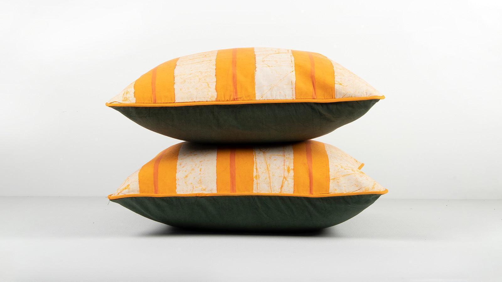 Buy Cushion cover - Cotton Frangipani Cushion Covers Set of 2 For Furnishing & Home Decor by Rayden on IKIRU online store