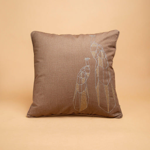 Buy Cushion cover - Peacock Caramel | Uniquie Sofa Pillow Cover by Chann Studios on IKIRU online store