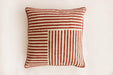 Buy Cushion cover - Stripes Block Printed Cotton Cushion Cover by Kaha'ni Living on IKIRU online store