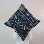Buy Cushion - Off White Cotton Tribal Motif Reversible Filled Floor Cushion For Living Room & Bedroom by Muun Home on IKIRU online store