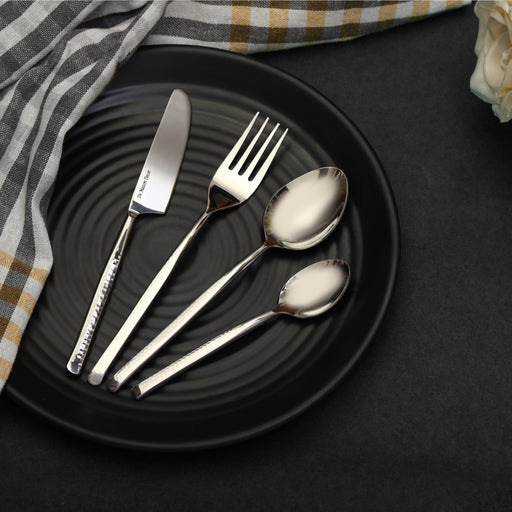 Buy Cutlery - Artisan Dot Hammered Cutlery Set of 16 | Spoon Fork Set by De Maison Decor on IKIRU online store