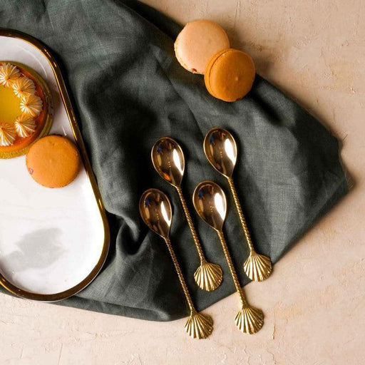 Buy Cutlery - Brass Cutlery for Serveware | Spoon & Fork Set for Dining Table | Tableware by ISAAKA on IKIRU online store