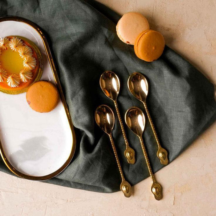 Buy Cutlery - Brass Cutlery for Serveware | Spoon & Fork Set for Dining Table | Tableware by ISAAKA on IKIRU online store