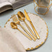 Buy Cutlery - Dot Cutlery Gold for Serveware I Spoon, Knife & Fork for Dining Table | Tableware by ISAAKA on IKIRU online store