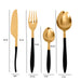 Buy Cutlery - Midnight Opulence Luxurious Cutlery Set Of 4 | Fork & Spoon Set For Tableware & Kitchen by De Maison Decor on IKIRU online store