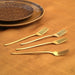 Buy Cutlery - Mryda Brass Tea Fork For Serving | Gold Cutlery For Dining Table & Kitchen by Courtyard on IKIRU online store