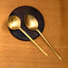 Buy Cutlery - Mryda Veg Brass Ladles Set of 2 | Golden Serving Spoons For Dining & Kitchen by Courtyard on IKIRU online store