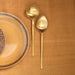 Buy Cutlery - Mryda Veg Brass Ladles Set of 2 | Golden Serving Spoons For Dining & Kitchen by Courtyard on IKIRU online store