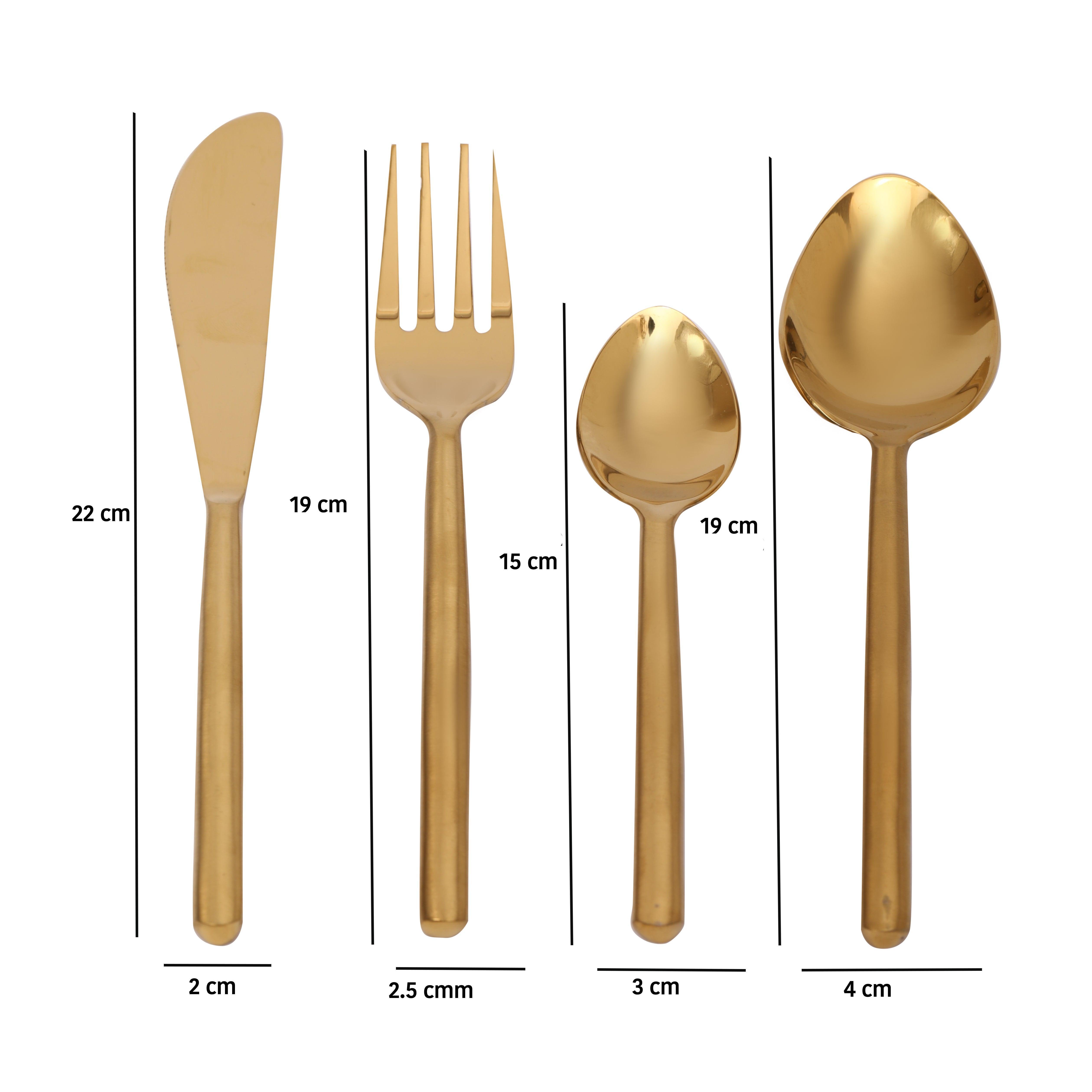 Buy Cutlery - Radiant Reflections Cutlery Set of 16 For Kitchen Decor by De Maison Decor on IKIRU online store