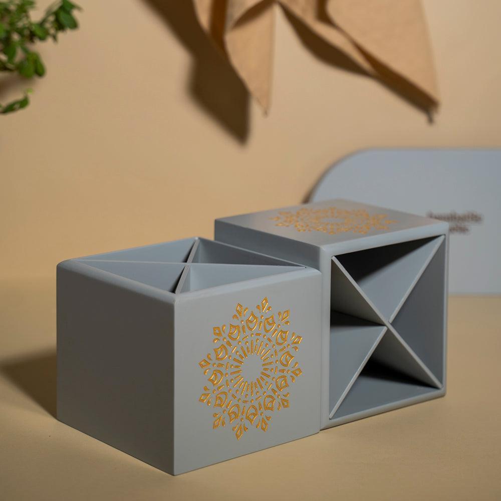 Buy Cutlery stand - Grey Spoon Stand | Wooden Cutlery Holder For Dining Table by bambaiSe on IKIRU online store