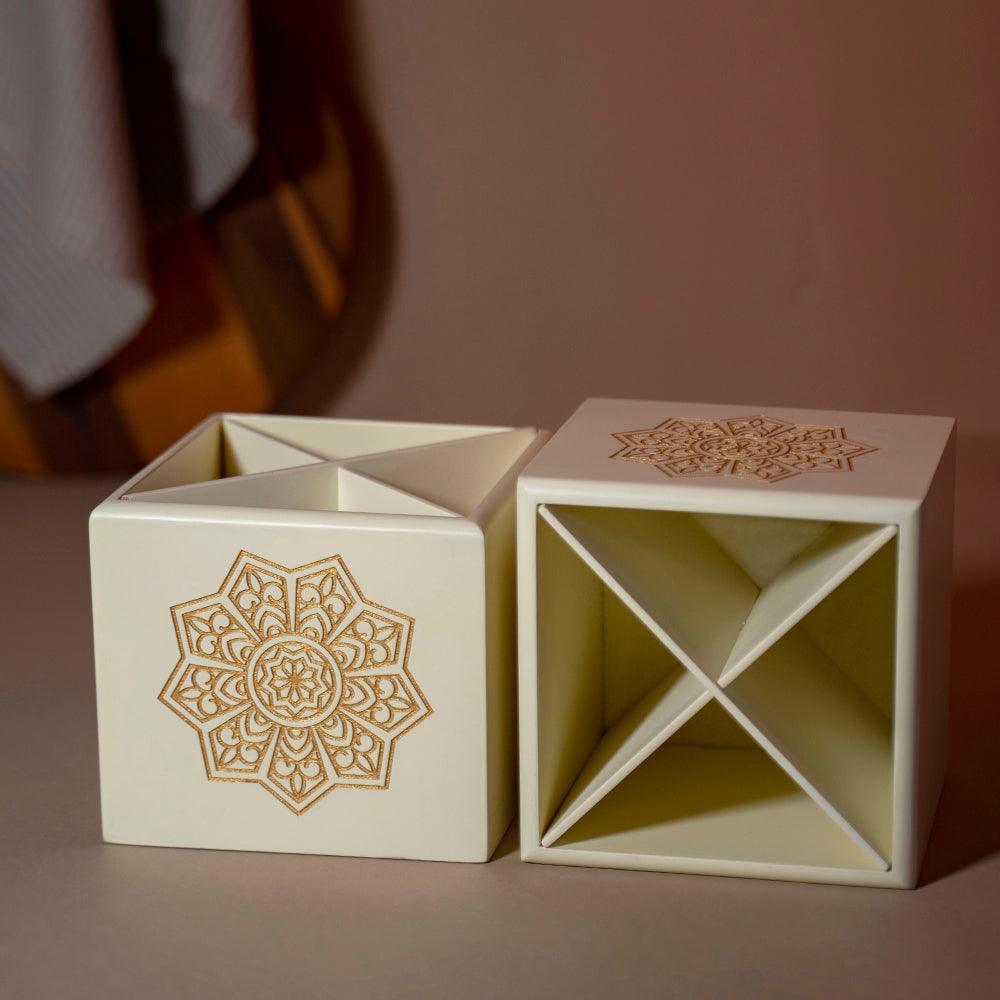 Buy Cutlery stand - Ivory White Spoon Stand | Wooden Cutlery Holder For Kitchen & Table by bambaiSe on IKIRU online store