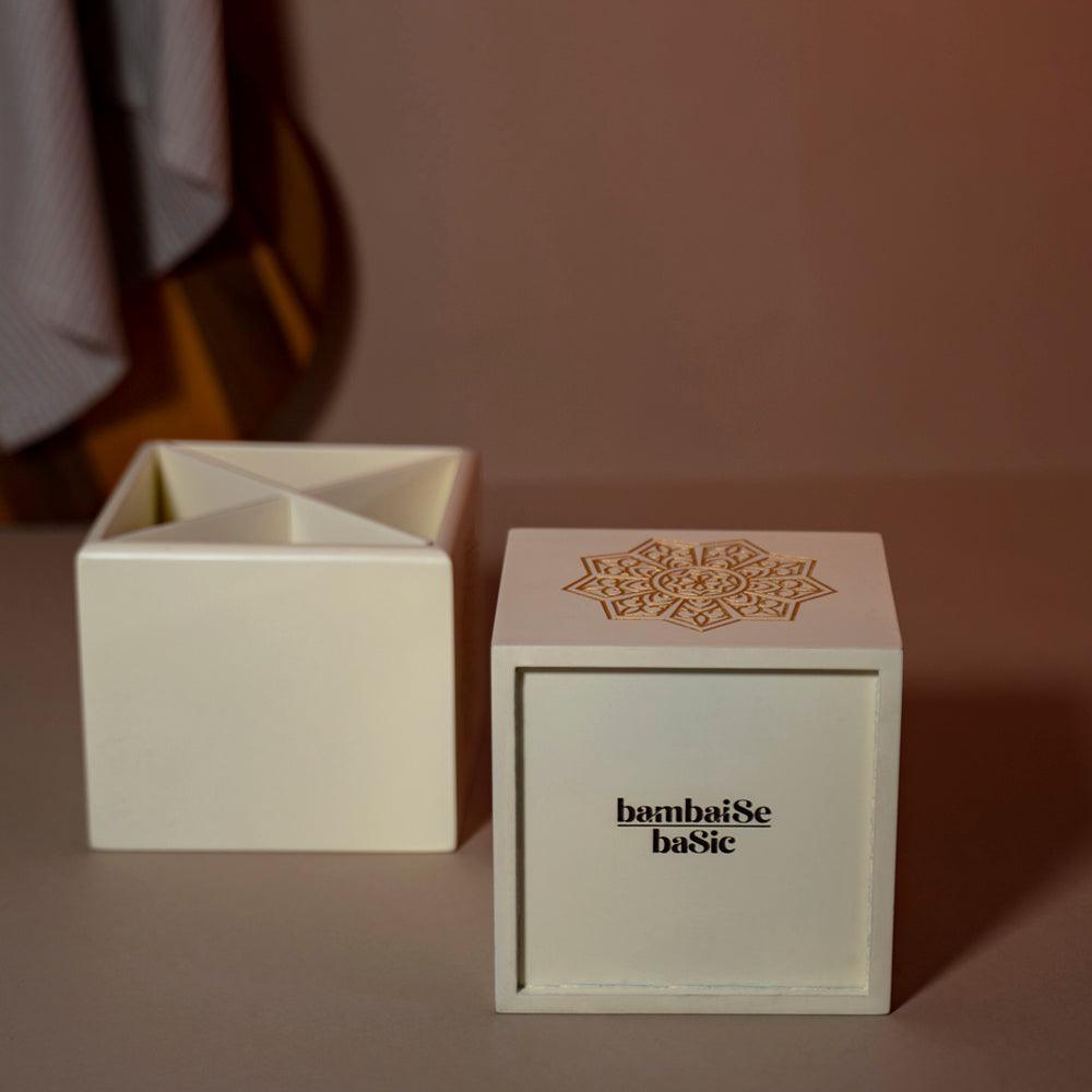 Buy Cutlery stand - Ivory White Spoon Stand | Wooden Cutlery Holder For Kitchen & Table by bambaiSe on IKIRU online store