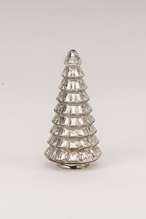 Buy Decor Objects - Beautiful Silver Fitted Glass Christmas Tree Set Of 3 For Decoration by Doft Candles on IKIRU online store