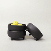 Buy Decor Objects - Charcoal Black Ceramic Pluto Bowl For Organizer & Home Decor by Muun Home on IKIRU online store