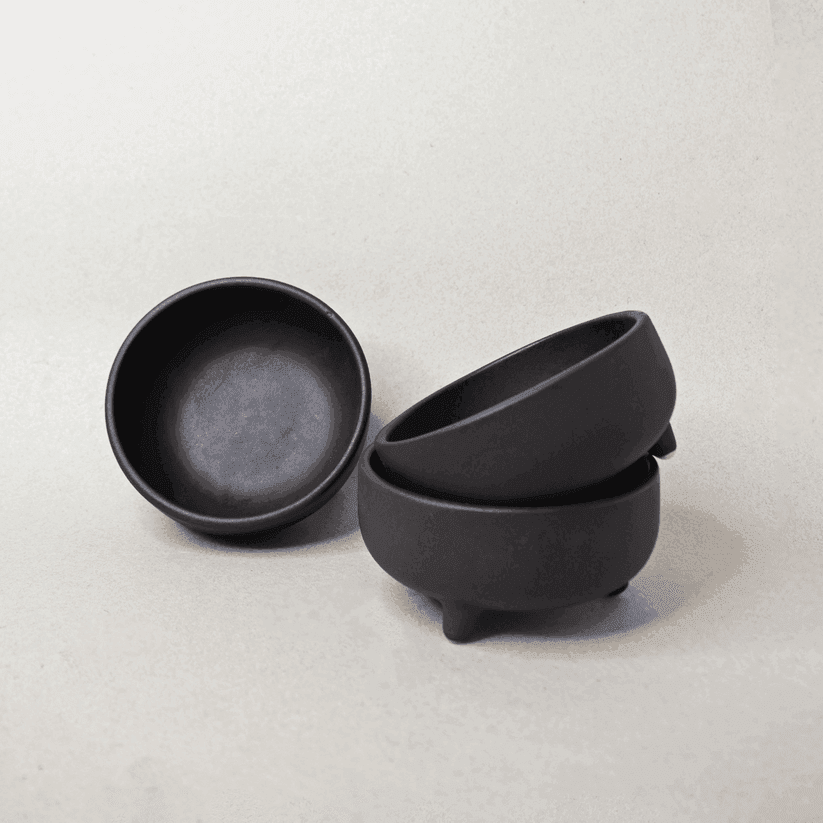 Buy Decor Objects - Charcoal Black Ceramic Pluto Bowl For Organizer & Home Decor by Muun Home on IKIRU online store