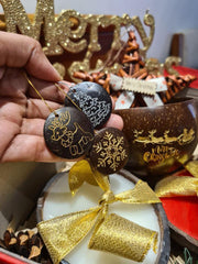 Buy Decor Objects - Decorative Coconut Shell Hangings For Christmas Tree & Party Decor Set Of 2| Gifting Pack by Thenga on IKIRU online store