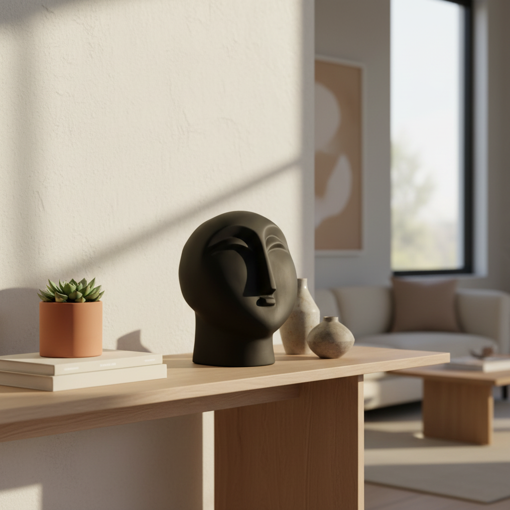 Gypsy Ivory Resin Decorative Sculpture | Home Decor Statuette | Designer Showpiece