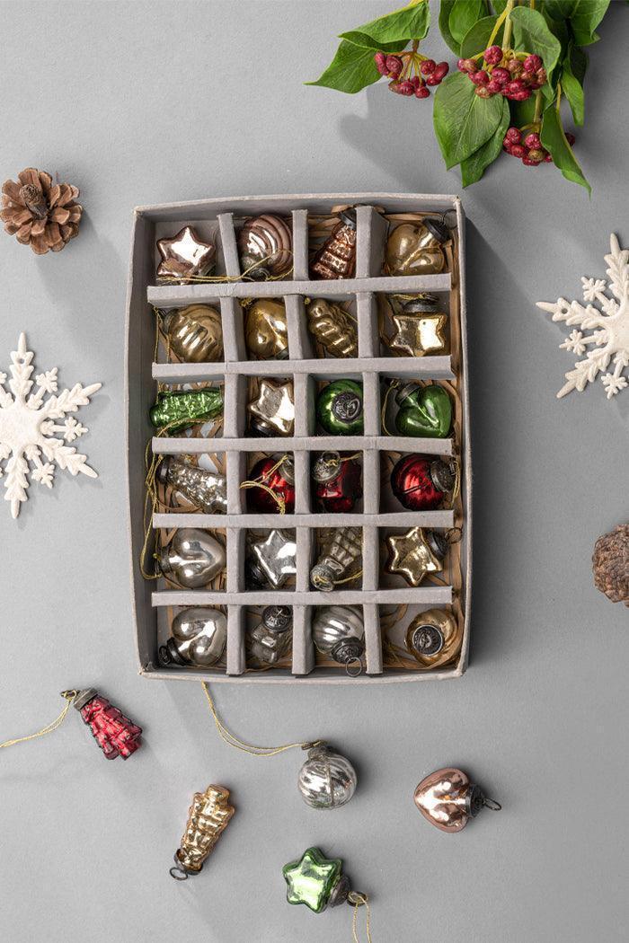 Buy Decor Objects - Multicolor Jewel Toned Mini Ornaments For Decoration - Set Of 24 Objects by Doft Candles on IKIRU online store