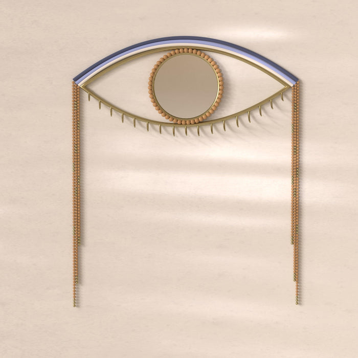 Buy Decor Objects - Selective Edition - Abacus Evil Eye Mirror | Hanging Beads by Objects In Space on IKIRU online store