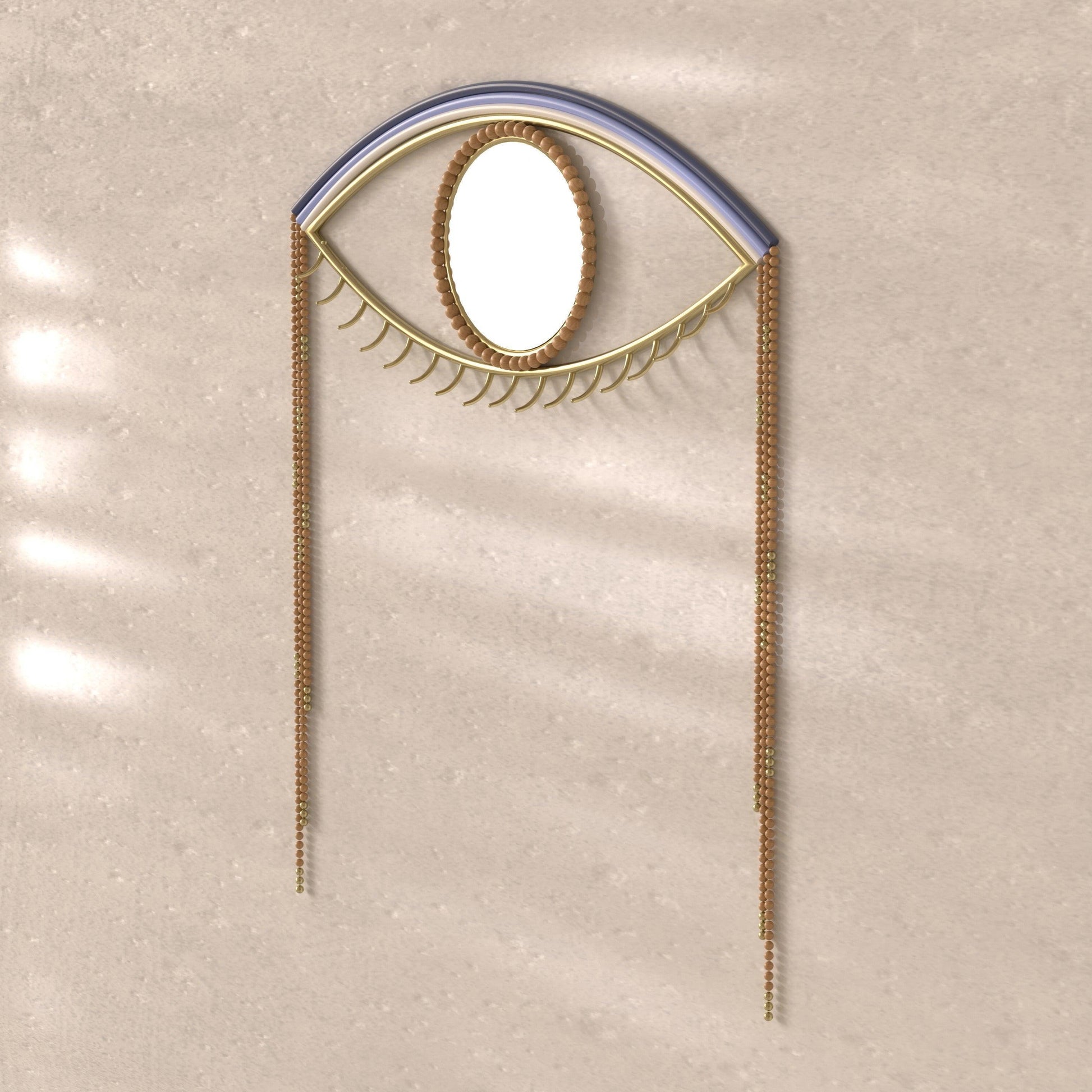 Buy Decor Objects - Selective Edition - Abacus Evil Eye Mirror | Hanging Beads by Objects In Space on IKIRU online store