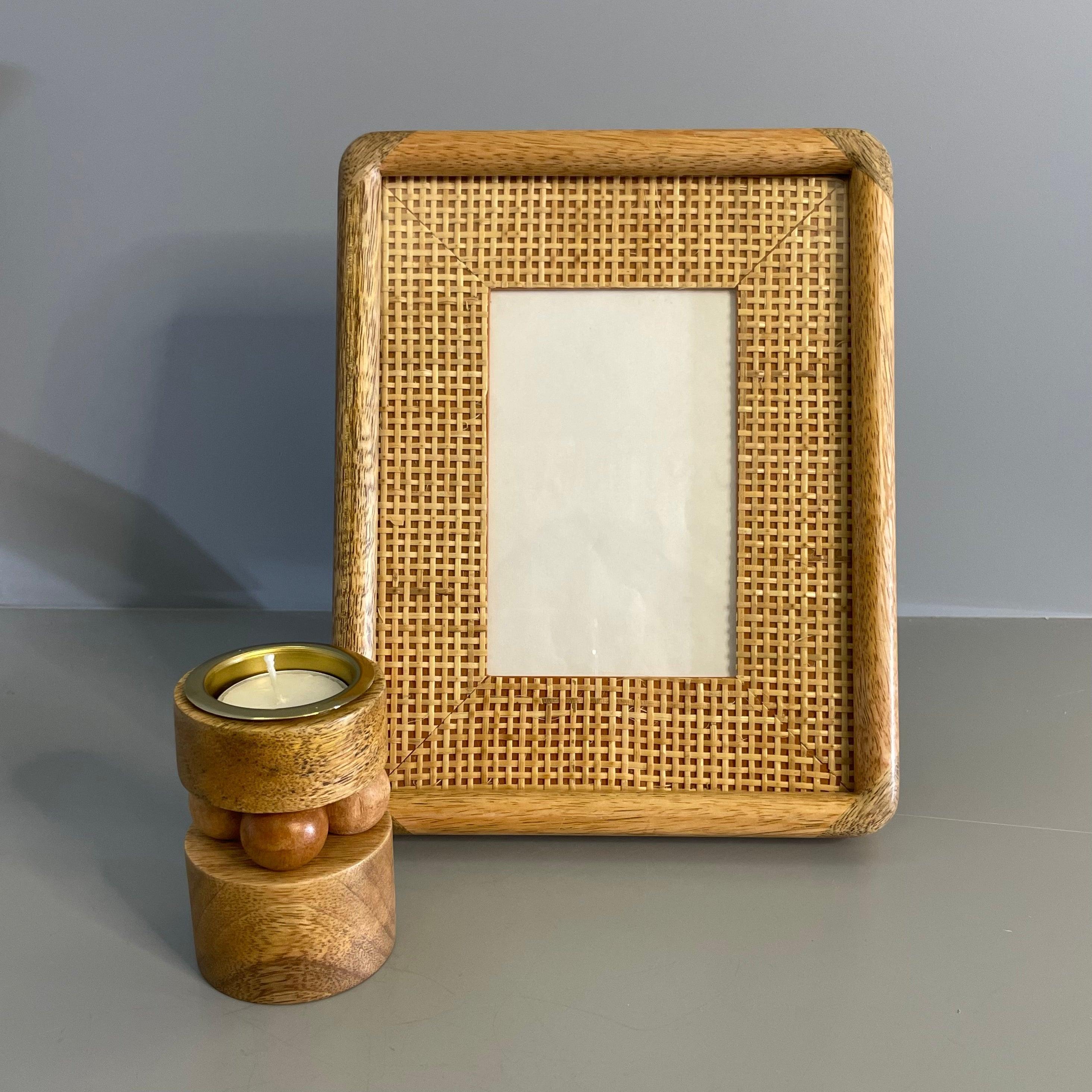 Buy Decor Objects - Selective Edition - Natural Cane Photo Frame for Decor | Artwork Portrait Picture Frames by Objects In Space on IKIRU online store