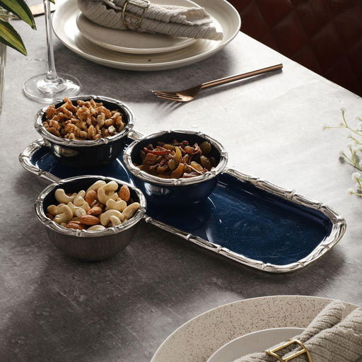 Buy Decorative Bowls & Trays - Alf Vine Tray Bowl Sets | Serving Platters For Kitchen Decor by De Maison Decor on IKIRU online store