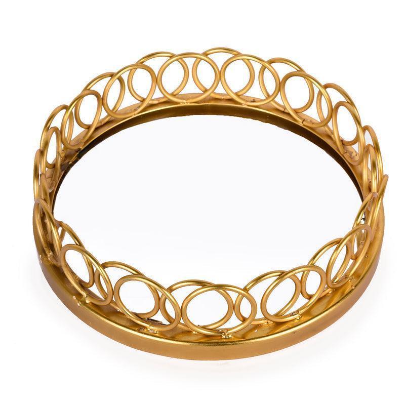 Buy Decorative Bowls & Trays - Ortis Multipurpose Gold & Organiser Tray | Metallic Jars for Gift by Manor House on IKIRU online store