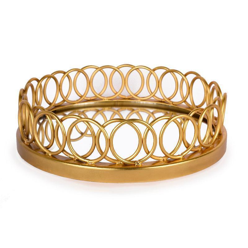 Buy Decorative Bowls & Trays - Ortis Multipurpose Gold & Organiser Tray | Metallic Jars for Gift by Manor House on IKIRU online store