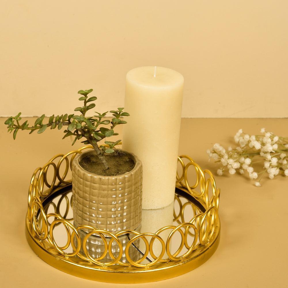 Buy Decorative Bowls & Trays - Ortis Multipurpose Gold & Organiser Tray | Metallic Jars for Gift by Manor House on IKIRU online store