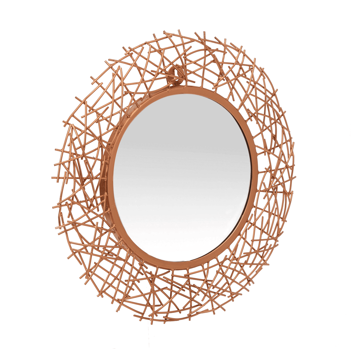Buy Decorative Mirror - Melice Unique Round Wall Mirror Metallic Finish For Home & Office Decor by Home4U on IKIRU online store